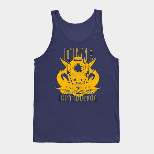 Blue & Gold Dive Instructor Tank Top by TCP